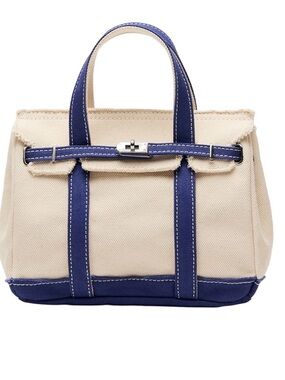 Madaket ***Small***Classic tote Beige and Navy